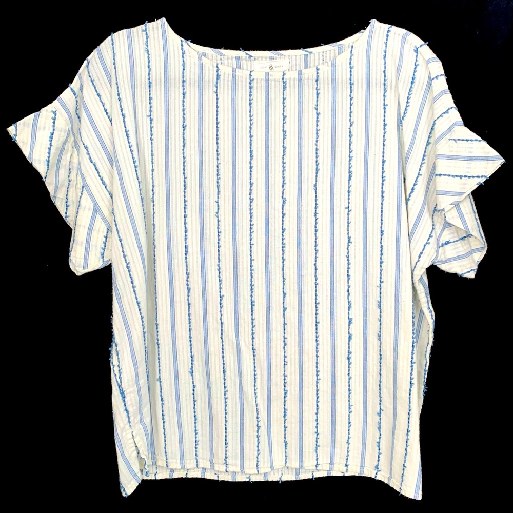 Lou & Grey Textured Cotton Blend Top